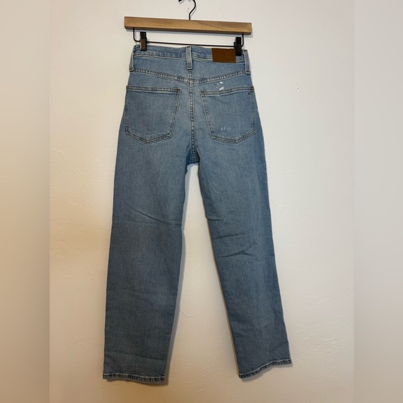 Madewell FLAWED the perfect vintage straight Jean distressed size 24 petite - Picture 3 of 5